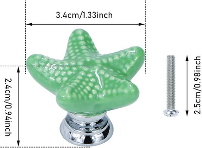 Starfish Drawer Knobs Coastal Kitchen Cabinet Knos Beach Themeb Knob Ceramic - Image 2