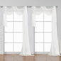 Sheer White Curtains 144 inch Extra Long, Elegant and Airy Drapes Translucent by OWENIE