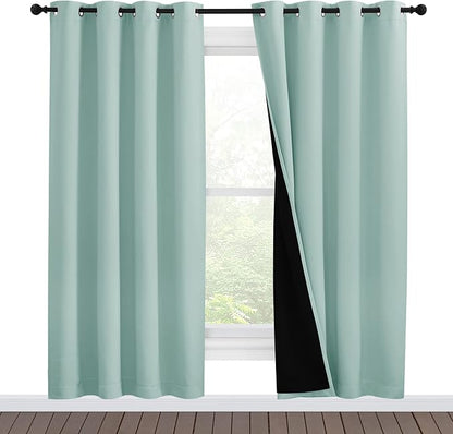NICETOWN 100% Blackout Window Curtain Panels, Full Light Blocking Drapes by NICETOWN