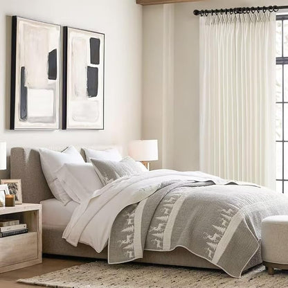 Topfinel 105 Inch Curtains 1 Panels Set, Two Packs Pinch Pleat Back Tab Linen - Image 8