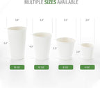 Restaurantware 16 Ounce Ripple Wall Disposable Coffee Cups, 500 Insulated White Paper Tumblers with Rolled Rim Design, Lids Sold Separately for Hot Drinks like Tea, Hot Chocolate and More