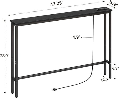 ELYKEN 47.2" Narrow Console Sofa Table - Image 3