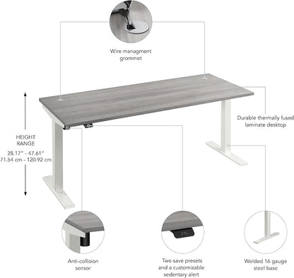 Bush Business Furniture 72-inch Electric Height Adjustable Standing Desk - Image 7