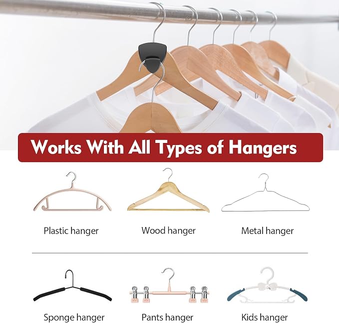 Latoxcaa Space Saving Hanger Hooks 70Pcs, Upgrade Heavy Duty Space Saver - Image 5