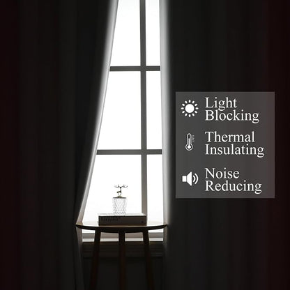 Pink and Greyish White Ombre Blackout Curtains - Image 3