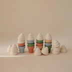 mushie Silicone Mix and Match Ice Cream Toy 4 Pack | Mold Free