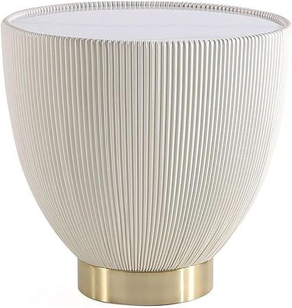 Manhattan Comfort Anderson Modern 18" Round End Table 2.0 | Ceramic Marble by ManhattanComfort