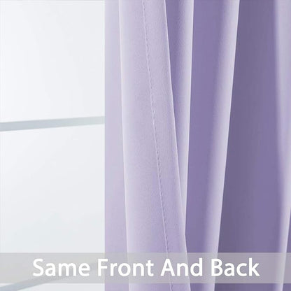 Yakamok Lilac Blue Room Darkening Window Curtains 52x36 Inch - Image 6