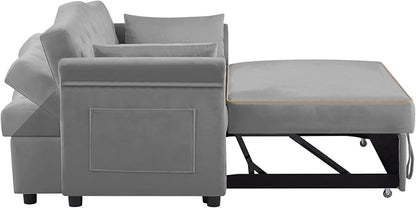 Auvsoce 57'' Convertible Sleeper Sofa Bed - Image 5