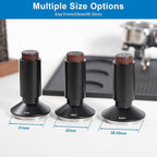 51mm Espresso Tamper & Magnetic WDT Tool, Barista Cofee Tamper with Spring Loaded, Anodized Aluminum Alloy Handle, Stainless Steel Corrugated Base with Cover for Portafilter Basket