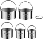 iNeibo Biscuit Cutter Set, Cookie Cutter, Round Shape Circle Scone Cutters, Pastry Dough Baking Cutter, Shapes Pastry Cutter for Dumpling Skin Cutters, Dough, Pastry, Donut, Fondant, DIY, Cake Décor