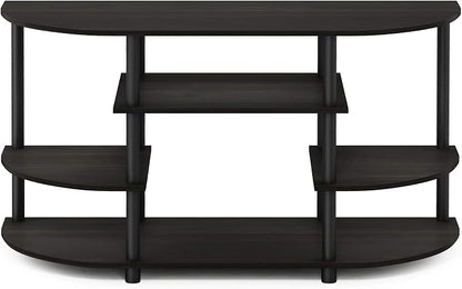 Furinno JAYA Simple Design Corner TV Stand, Espresso/Black - Image 7