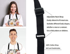 Vintage background with hand drawn floral wreath Adjustable Bib Apron, Romantic Flowers Cooking Kitchen Apron for Men Women