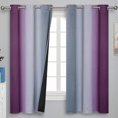 Purple and Grey Ombre Blackout Curtains by ESTELARTEXTILER