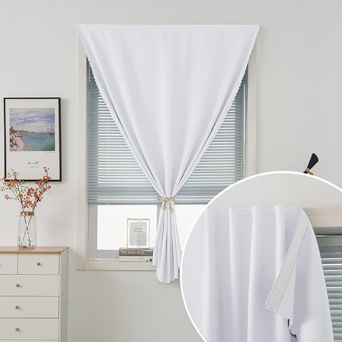 Stick On Blackout Curtains No Drill Required Self Adhesive Window Coverings - Image 2