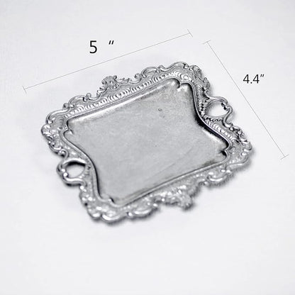 Funly mee Antique Trinket Dish Vintage Metal Jewelry Tray, Ring Holder - Image 2