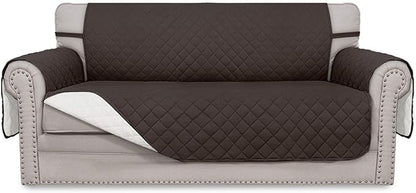 Easy-Going Reversible Couch Cover, 2 Cushion Sofa, Chocolate/Ivory | Oversized by Easy-Going