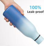 Insulated Water Bottle with Strap,18 oz Double Wall Stainless Steel Vacuum Bottles Metal Water Flask,Sky