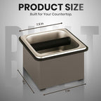 Rattleware Stainless Steel Knock Box - Perfect for Home, Cafe, Restaurant, Hotel, Office, or Commercial Establishment - Heavy Duty Knock Box Trusted By Baristas Worldwide (7.5" x 7" x 4")
