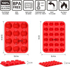 CAKETIME Silicone Muffin Pan, Mini Muffin Pan, Regular 12 Cups and Mini 24 Cups Cupcake Tin Set of 2 for Baking Egg Bites
