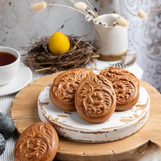 Wooden Cookie Molds, Wooden Cookie Stamps for Baking, Easter Eggs Gift, Springerle Cookie Molds