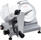 Commercial 10" Blade Meat Slicer 240W | Stainless Steel Electric Food Slicer Adjustable Thickness - Perfect for Restaurant, Deli & Home Kitchen Use