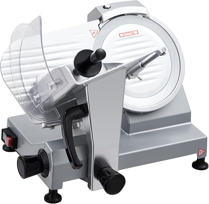 Commercial 12" Blade Meat Slicer 270W | Stainless Steel Electric Food Slicer Adjustable Thickness - Perfect for Restaurant, Deli & Home Use