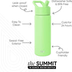 Simple Modern Kids Summit Water Bottle with Straw Lid | Vacuum Insulated Stainless Steel | Leak Proof BPA-Free Cup for School | 18oz, Baja