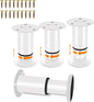 4 Pcs Adjustable Height Furniture Bed Support Legs 3.15-4.72 inch, Metal by Yoposeo