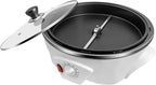 Electric Coffee Roaster, 110V 800W Household Coffee Bean Roasting Baking Machine w/Lid, 500g Capacity(Raw Coffee Beans), 0-240℃ Temperature Adjustment, Non-Stick, for Cafe Shop Home Use