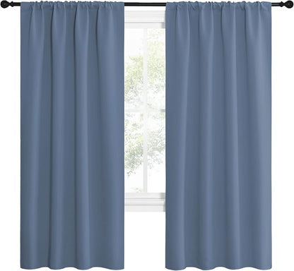 NICETOWN Stone Blue Blackout Curtains - Image 2