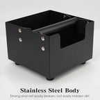 Espresso Knock Box, Stainless Steel Coffee Bag Container, With Steel Bracket And Noise Reducing Rubber Ring (M)