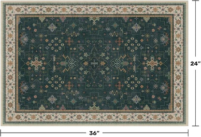 Dark Green 2x3 Door Mat Indoor Entrance Rug - Image 2