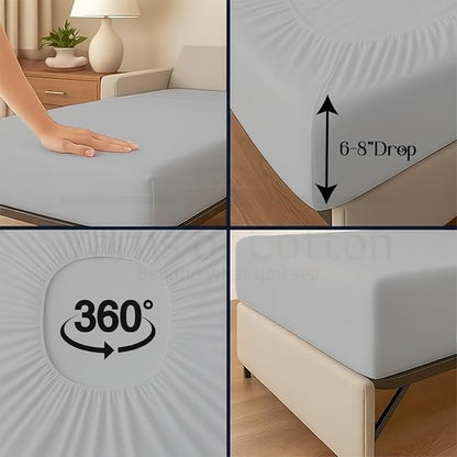 Sleeper Sofa Bed Sheet, 100% Cotton 400 Thread Count, 4 Piece Set, Deep Pocket - Image 10