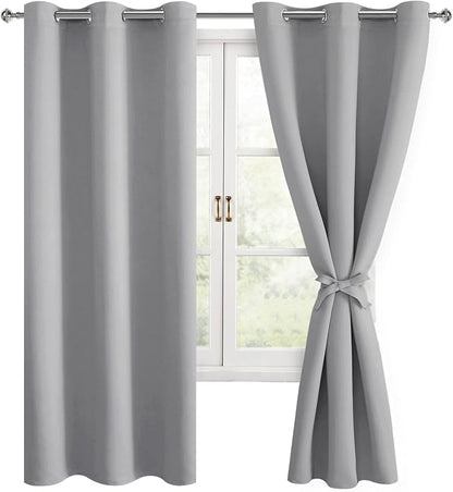 Blackout Curtains for Bedroom, 42 x 72 Inch, 2 Panels | Light Blocking by Hiasan