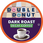 Double Donut Coffee Decaf Dark Roast Coffee Pods, Extra Bold Blend Coffee, Single Serve Coffee For Keurig K Cups Machines, Decaf Dark Roast Coffee in Recyclable Pods, 80 Count