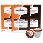 Fresh Roasted Coffee, Ethiopian Yirgacheffe Kochere, Medium Roast, 72 Pods for K Cup Brewers