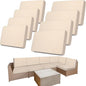 Newwiee 8 Pcs Stretch Patio Outdoor Cushion Covers Replacement, Elastic Fit and by Newwiee