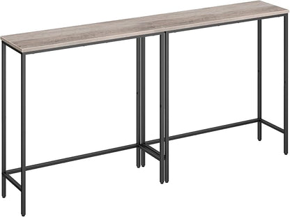 HOOBRO 2 Pack Narrow Console Table, 29.5" Small Entryway Table, Thin Long Sofa by HOOBRO