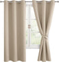 Blackout Curtains for Bedroom and Living Room, 42 x 72 Inch | Light Blocking by Hiasan