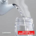 Lustroware QuickFlip Slim Airtight Pitcher - 1.2L (40oz), Heat Resistant, BPA-Free SAN Plastic, Easy Pour, Space-Saving, Made in Japan - White
