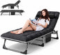 ABORON Heavy Duty Tanning Chair, Outdoor 5-Position Folding Chaise Lounge Chair by ABORON
