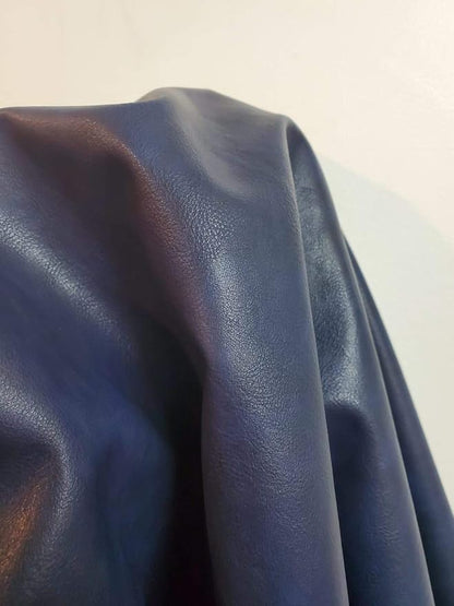 NAT Leathers | Navy Soft Faux Vegan Leather PU | 4 Yards Cut by The Yard | by NATLeathers
