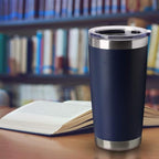 HASLE OUTFITTERS 20oz Tumblers Bulk Stainless Steel Cup with Lid Double Wall Vacuum Insulated Coffee Mug for Cold & Hot Drinks 8 Pack, Navy