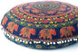Mandala Floor Pillow Cover Meditation Cushion Seating Throw Hippie Round by EyesofIndia