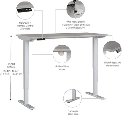 Bush Business Furniture 48-inch Electric Height Adjustable Standing Desk - Image 3