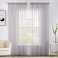 MIULEE 2 Panels Grey Sheer Curtains by MIULEE