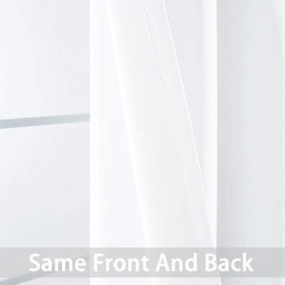 Yakamok Pure White Room Darkening Window Curtains 52x36 Inch - Image 6
