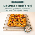 Ultra Cuisine Heavy Duty 100% Stainless Steel Cooling Rack for Cooking and Baking - Baking Rack & Wire Cooling Rack - Fits Half and Jelly Roll Sheet Pans - 11.5''x 16.5''' and 10''x14.75''