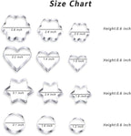 MCIGICM Cookie Cutters Shapes Baking Set, 12PCS Flower Round Heart Star Shape Biscuit Stainless Steel Metal Molds Cutters for Kitchen Baking Halloween Christmas